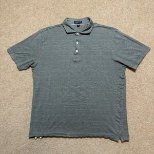 Peter Millar Polo Shirt Mens Medium Gray Crown Crafted Performance Golf Casual